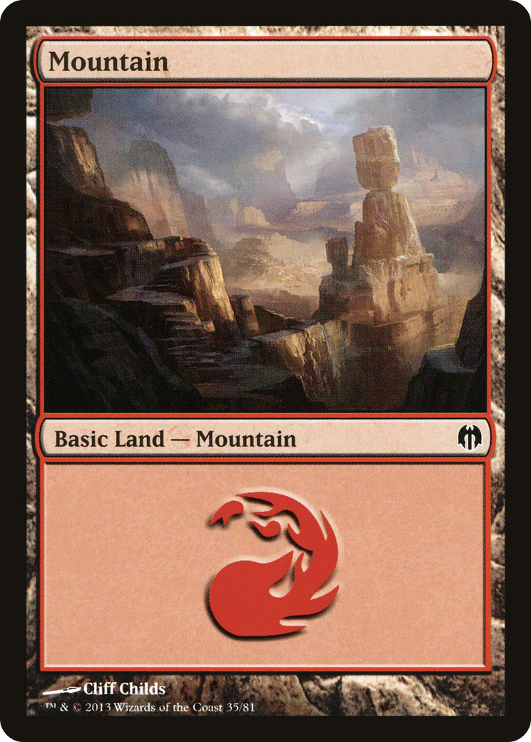 Mountain (DDL-035) - Duel Decks: Heroes vs. Monsters