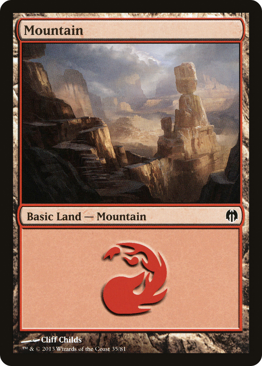 Mountain (DDL-035) - Duel Decks: Heroes vs. Monsters