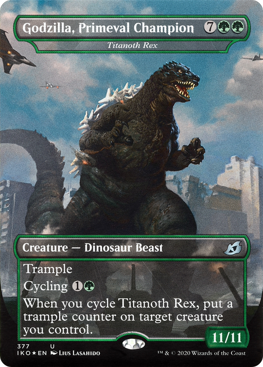 Titanoth Rex  (Borderless)(IKO-377) - Ikoria: Lair of Behemoths / Godzilla, Primeval Champion