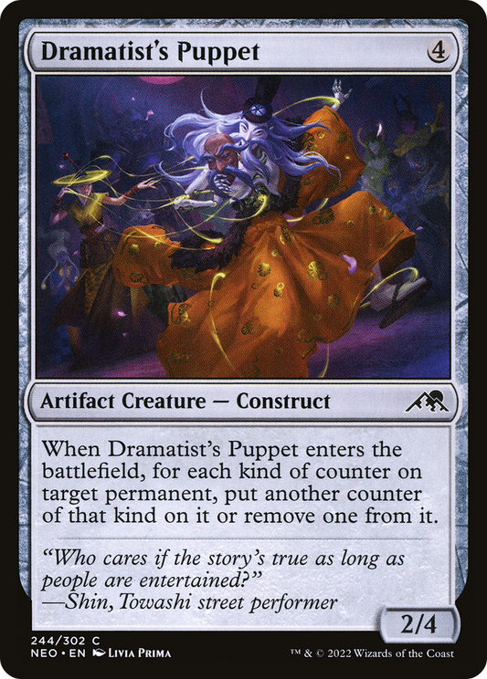 Dramatist's Puppet (NEO-244) - Kamigawa: Neon Dynasty Foil