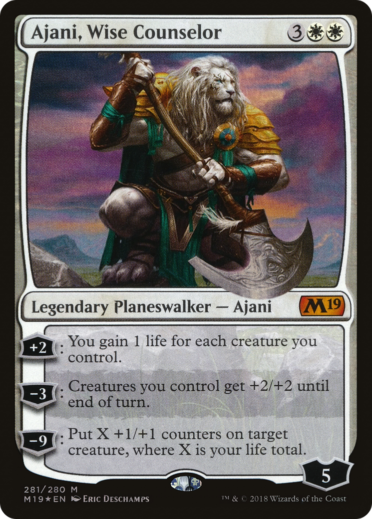 Ajani, Wise Counselor (M19-281) - Core Set 2019 Foil