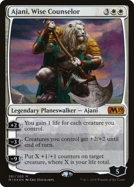 Ajani, Wise Counselor (M19-281) - Core Set 2019 Foil