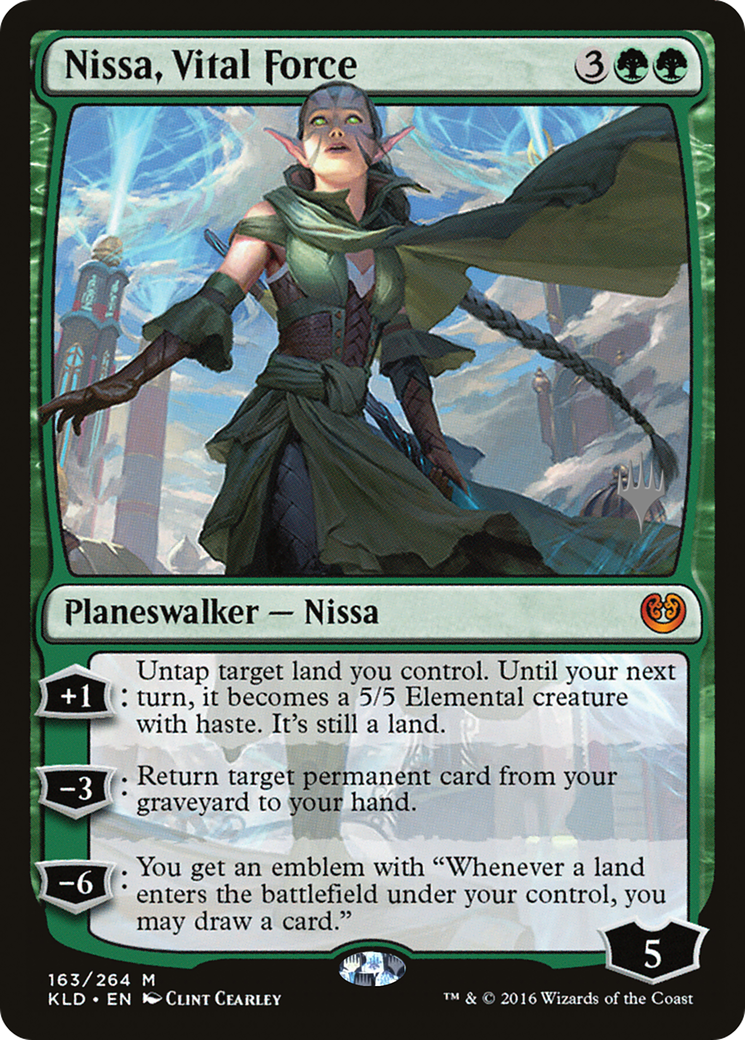 Nissa, Vital Force (PPZNR-163P) - Kaladesh Promos Foil (Promo Pack)