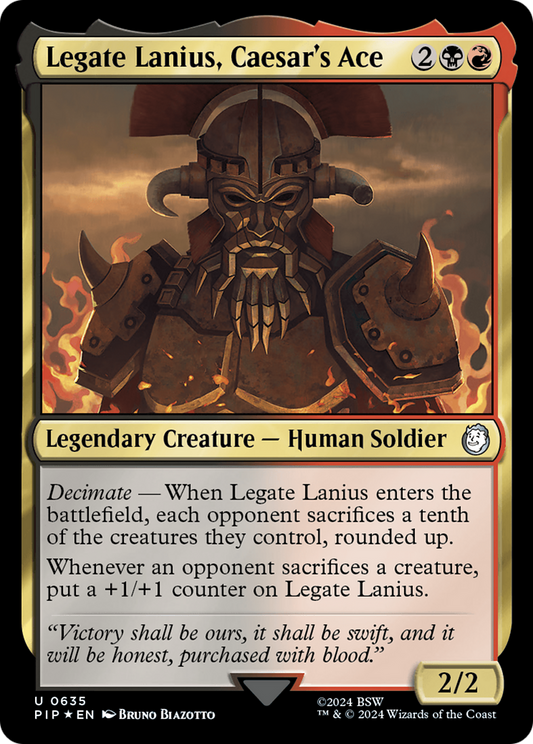 Legate Lanius, Caesar's Ace (PIP-635) - Fallout Foil