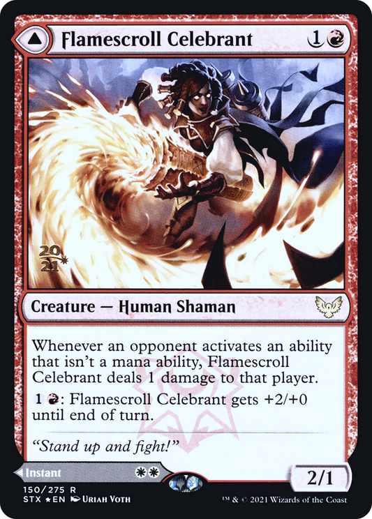 Flamescroll Celebrant // Revel in Silence (PSTX-150S) - Strixhaven: School of Mages Promos Foil