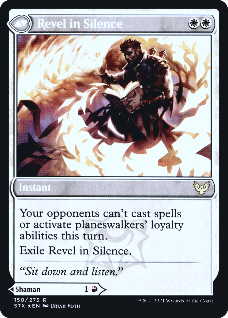 Flamescroll Celebrant // Revel in Silence (PSTX-150S) - Strixhaven: School of Mages Promos Foil