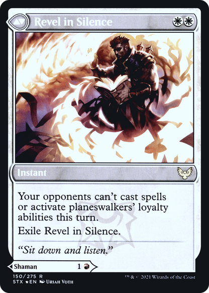 Flamescroll Celebrant // Revel in Silence (PSTX-150S) - Strixhaven: School of Mages Promos Foil