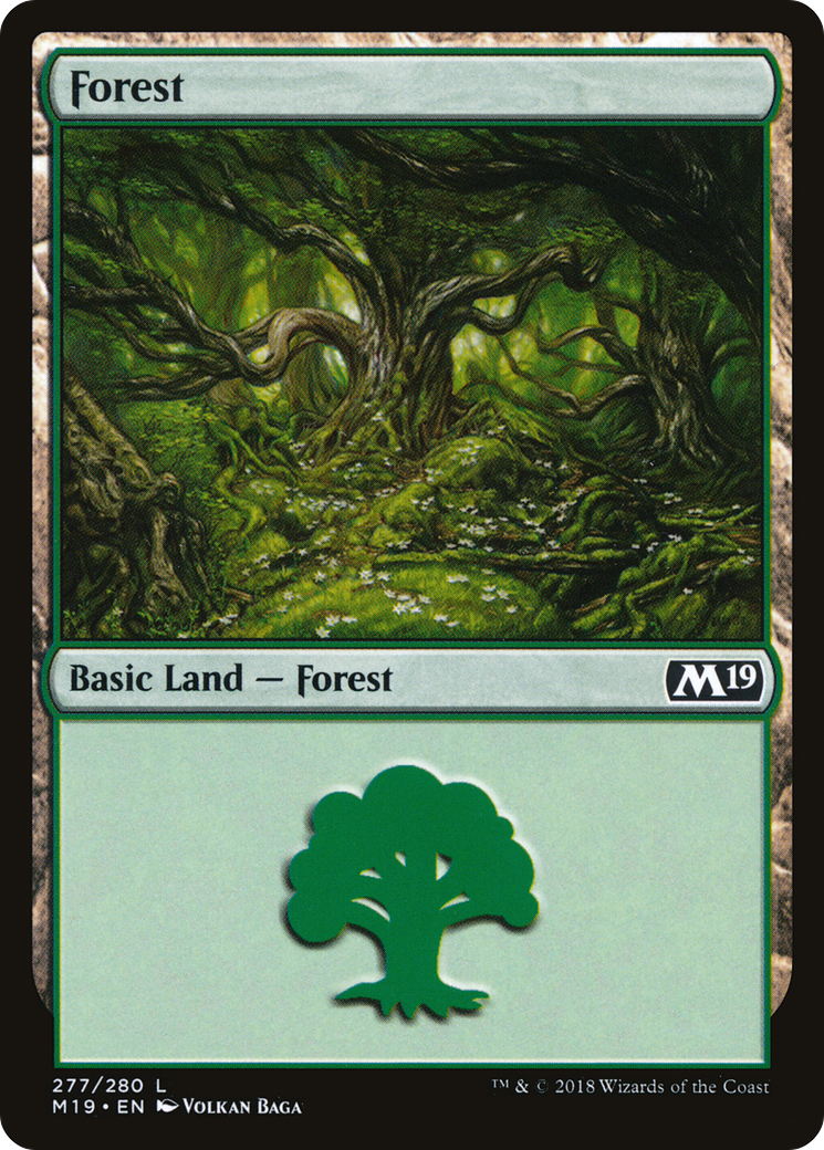 Forest (M19-277) - Core Set 2019 Foil