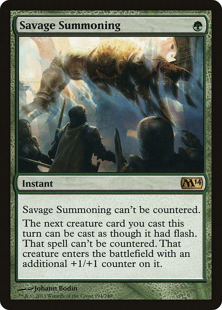 Savage Summoning (M14-194) - Magic 2014 Foil