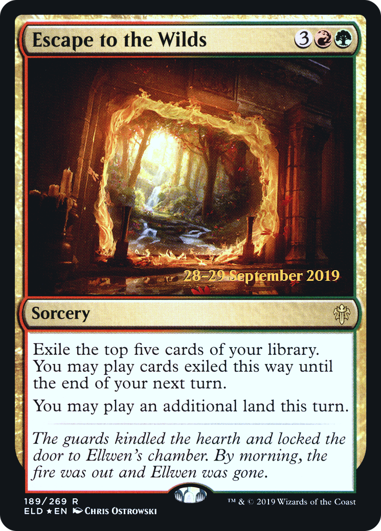Escape to the Wilds (PRE-189S) - Throne of Eldraine Promos (Prerelease) Foil