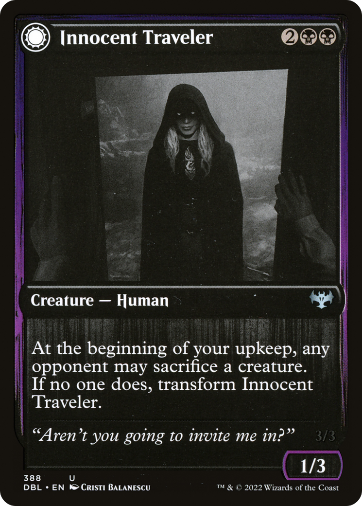 Innocent Traveler // Malicious Invader (DBL-388) - Innistrad: Double Feature: (Double Faced Transform)