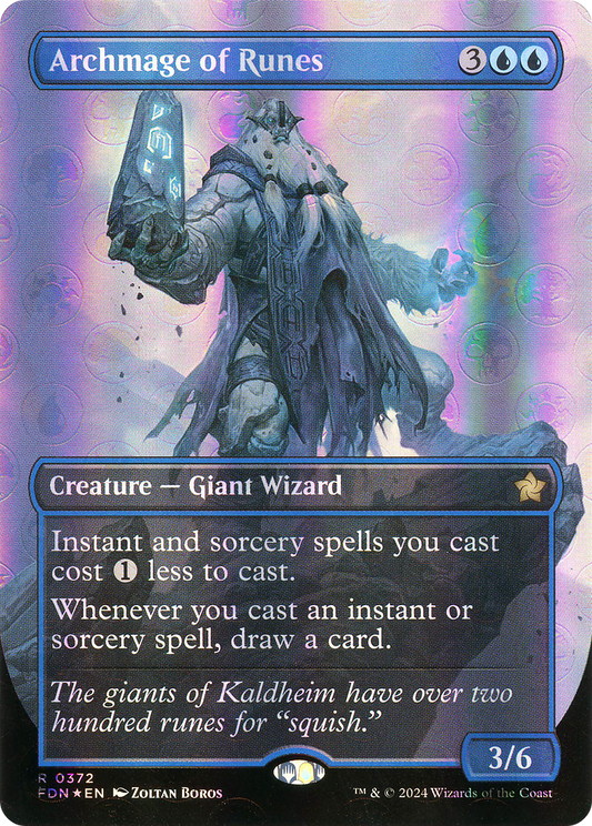 Archmage of Runes (Borderless) (Mana Foil)  (Borderless)(FDN-372) - Foundations Foil