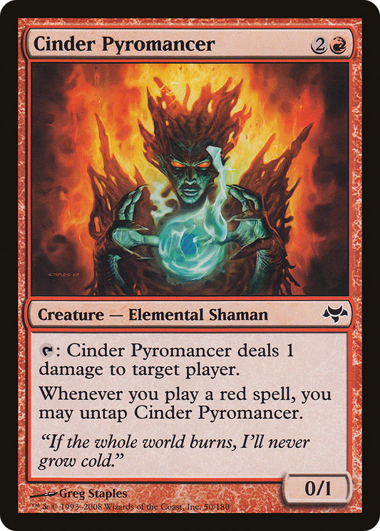 Cinder Pyromancer (EVE-050) - Eventide Foil