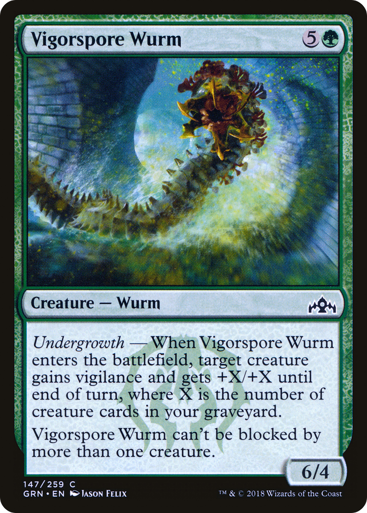 Vigorspore Wurm (GRN-147) - Guilds of Ravnica Foil