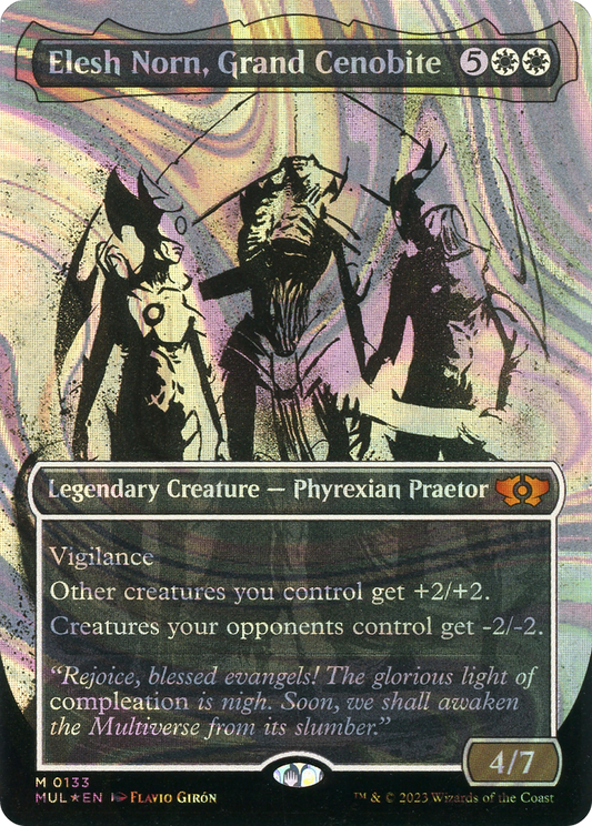 Elesh Norn, Grand Cenobite (MUL-133) - Multiverse Legends: (Showcase) (Borderless) Foil