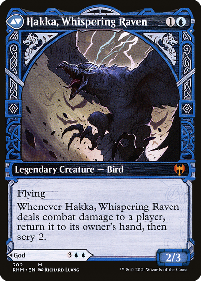 Alrund, God of the Cosmos // Hakka, Whispering Raven (KHM-302) - Kaldheim: (Showcase) Foil