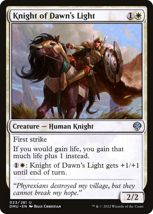 Knight of Dawn's Light (DMU-023) - Dominaria United Foil