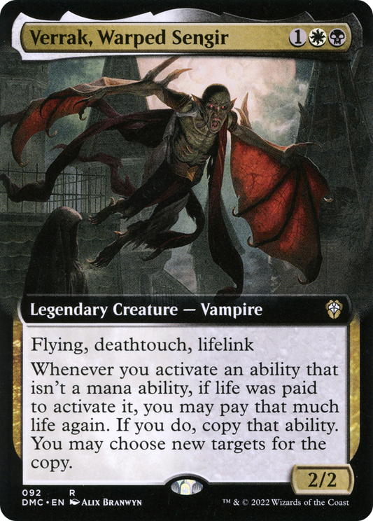 Verrak, Warped Sengir (DMC-092) - Dominaria United Commander: (Extended Art)