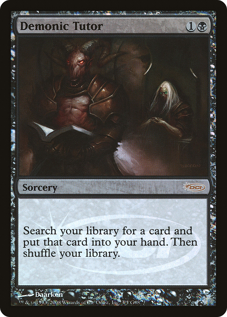 Demonic Tutor (G08-003) - Judge Gift Cards 2008 Foil