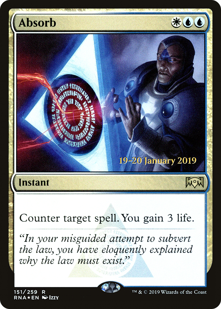Absorb (PRE-151S) - Ravnica Allegiance Promos (Prerelease) Foil