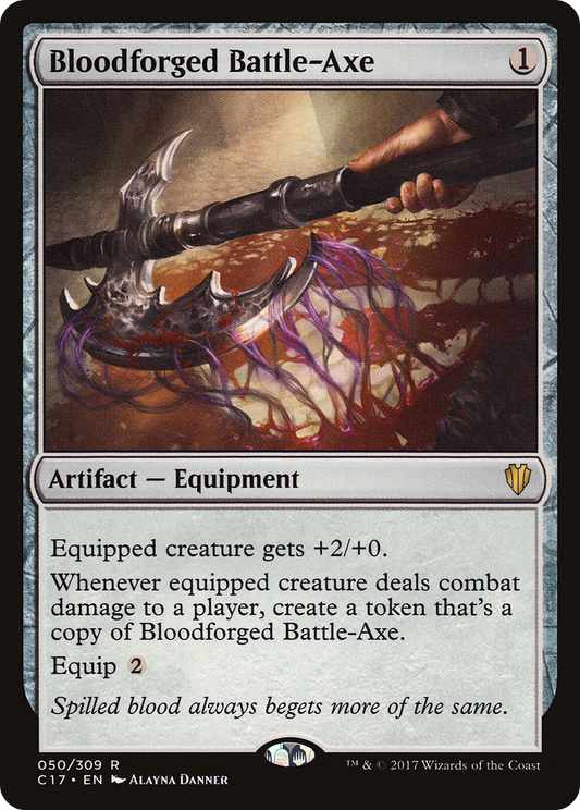 Bloodforged Battle-Axe (C17-050) - Commander 2017