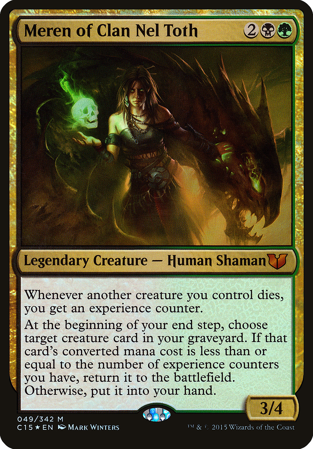 Meren of Clan Nel Toth (OC15-049) - Commander 2015 Oversized Foil