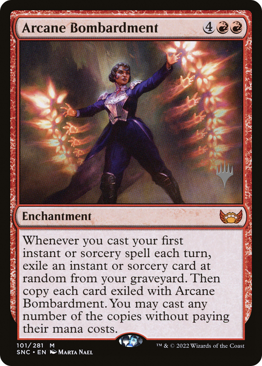 Arcane Bombardment (PSNC-101P) - Streets of New Capenna Promos (Promo Pack)