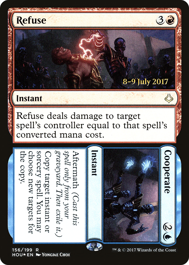 Refuse // Cooperate (PRE-156S) - Hour of Devastation Promos (Prerelease) Foil