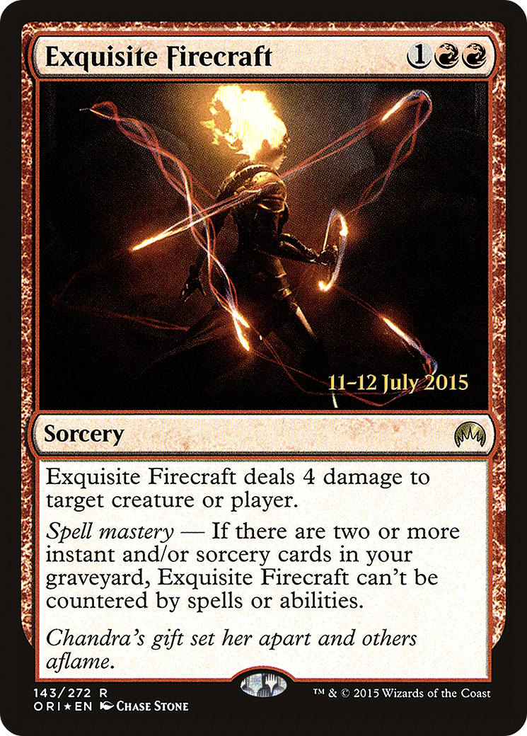 Exquisite Firecraft (PRE-143S) - Magic Origins Promos (Prerelease) Foil