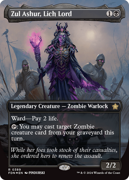 Zul Ashur, Lich Lord (FDN-389) - Foundations (Borderless) Foil