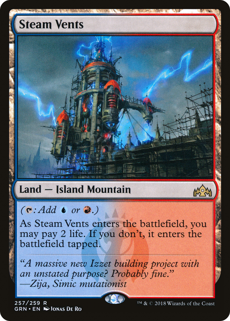 Steam Vents (GRN-257) - Guilds of Ravnica Foil