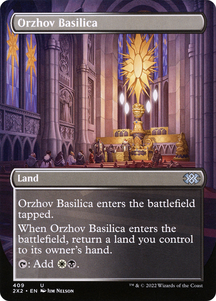 Orzhov Basilica  (Borderless)(2X2-409) - Double Masters 2022 Foil
