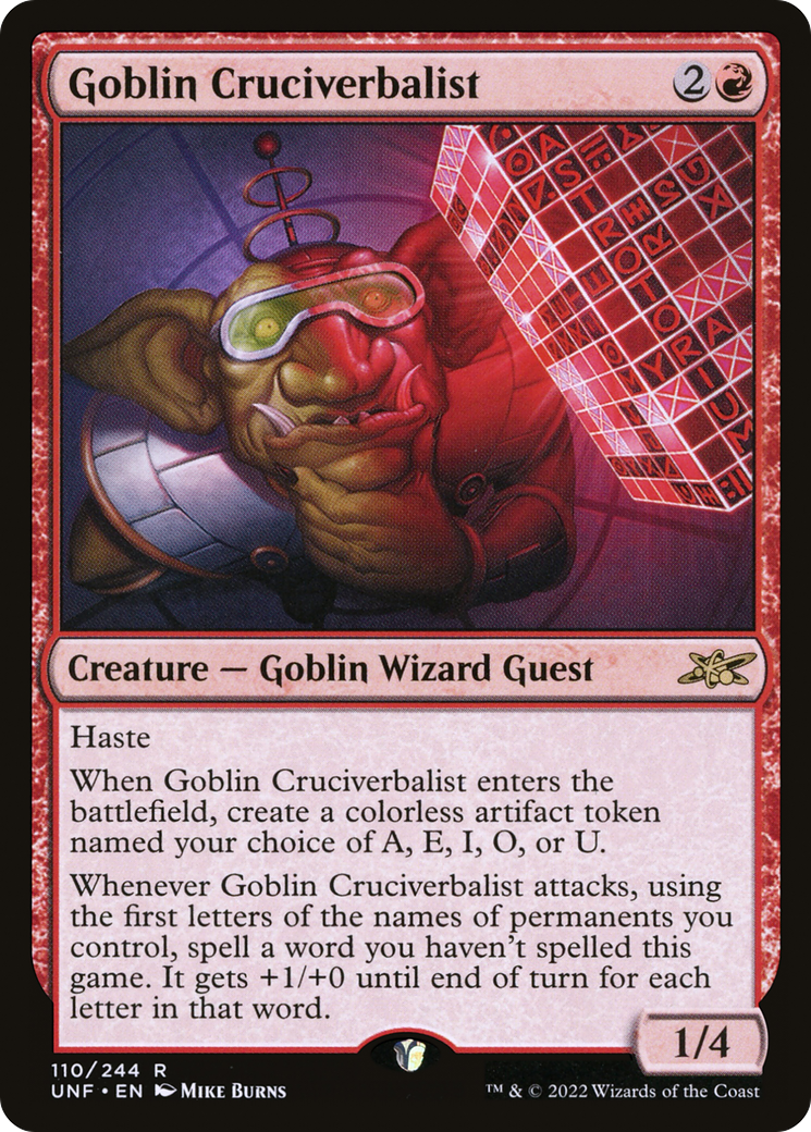 Goblin Cruciverbalist (UNF-110) - Unfinity