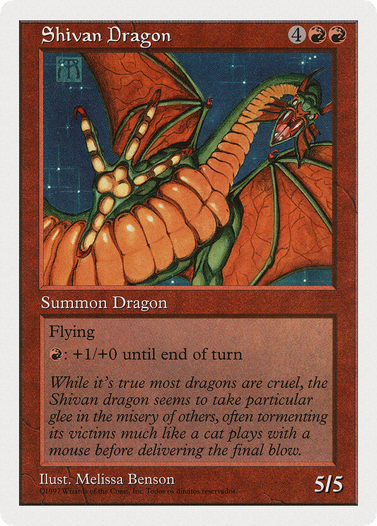 Shivan Dragon (5ED-267†) - Fifth Edition