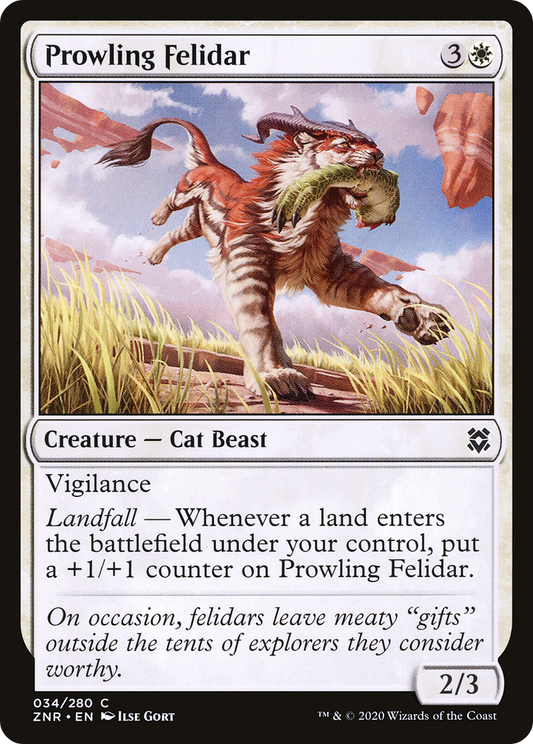 Prowling Felidar (ZNR-034) - Zendikar Rising Foil