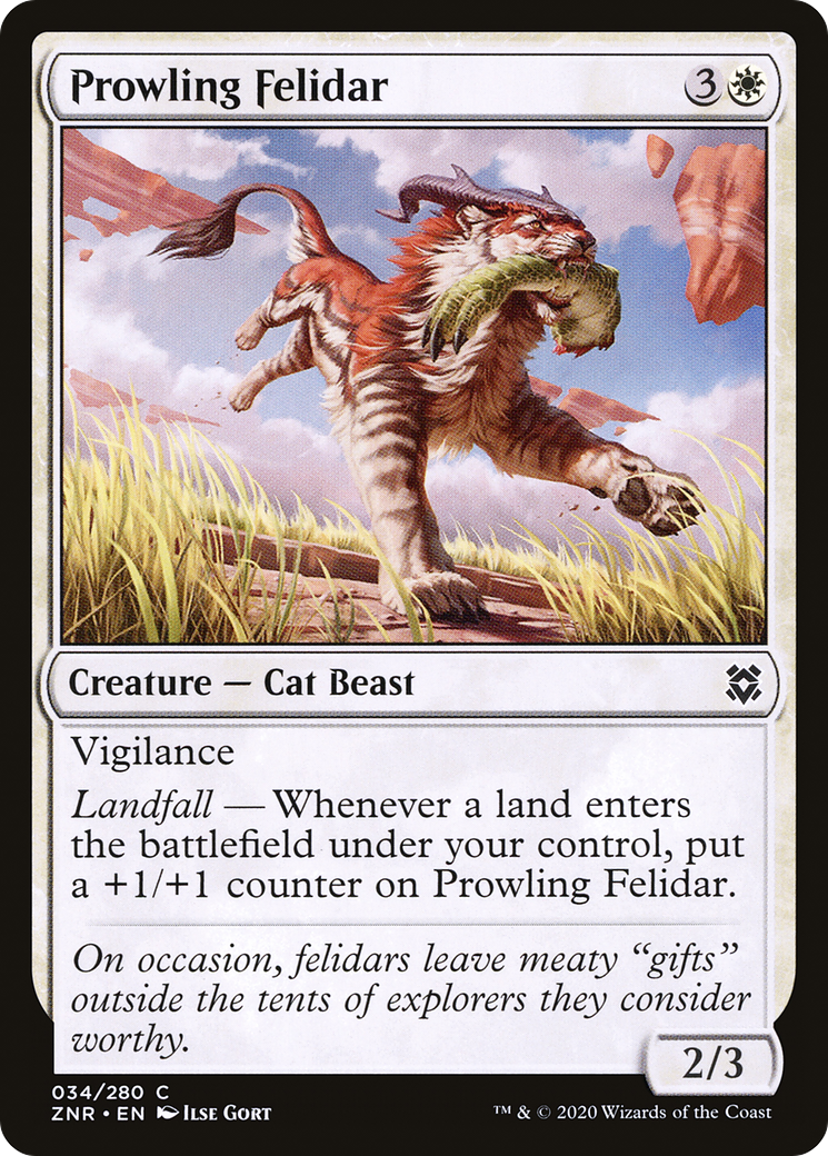 Prowling Felidar (ZNR-034) - Zendikar Rising