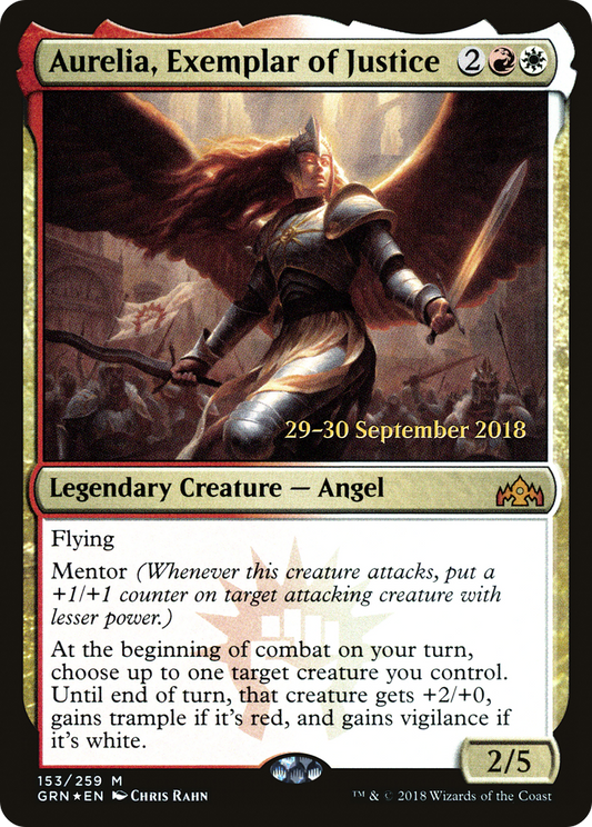 Aurelia, Exemplar of Justice (PGRN-153S) - Guilds of Ravnica Promos Foil