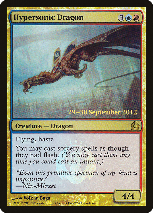 Hypersonic Dragon (PRE-170★) - Return to Ravnica Promos (Prerelease) Foil