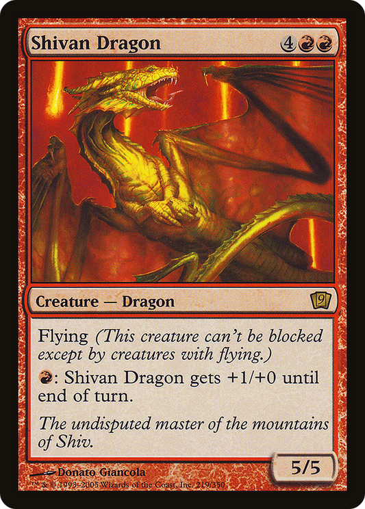 Shivan Dragon (9ED-219★) - Ninth Edition Foil