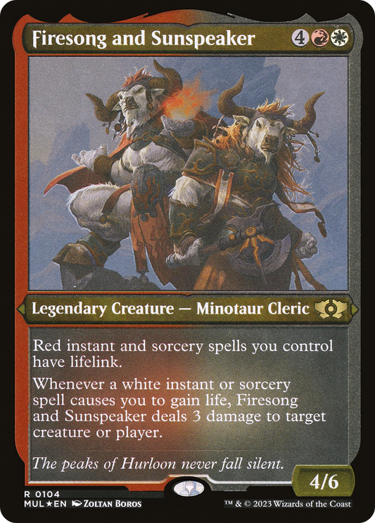 Firesong and Sunspeaker (MUL-104) - Multiverse Legends Etched Foil