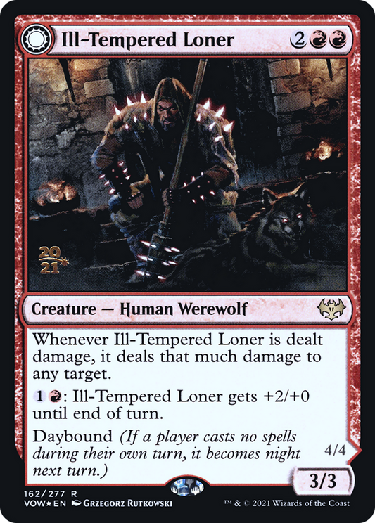 Ill-Tempered Loner // Howlpack Avenger (PVOW-162S) - Innistrad: Crimson Vow Promos: (Double Faced Transform) Foil