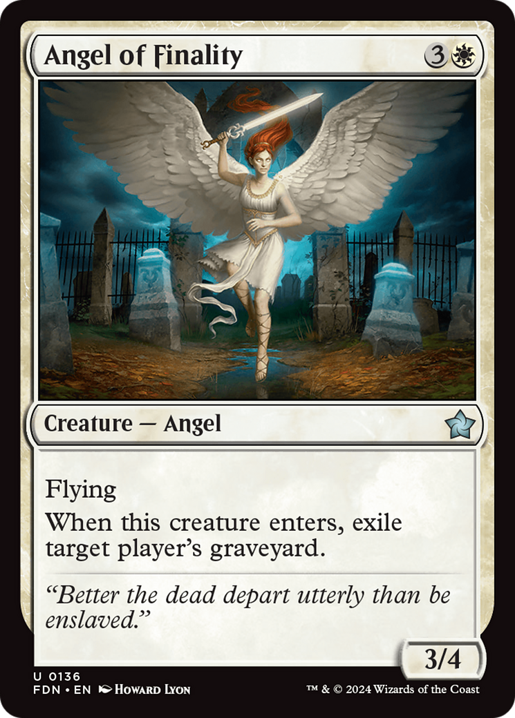 Angel of Finality (FDN-136) - Foundations Foil