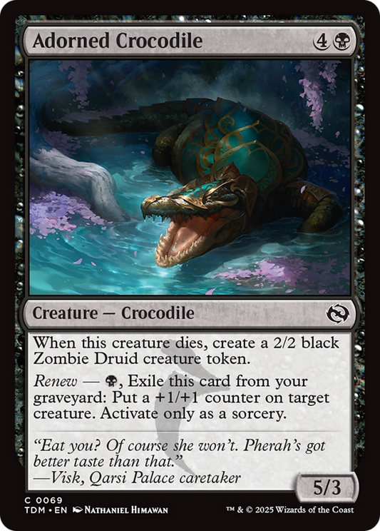 Adorned Crocodile  (TDM-069) - Tarkir: Dragonstorm Foil