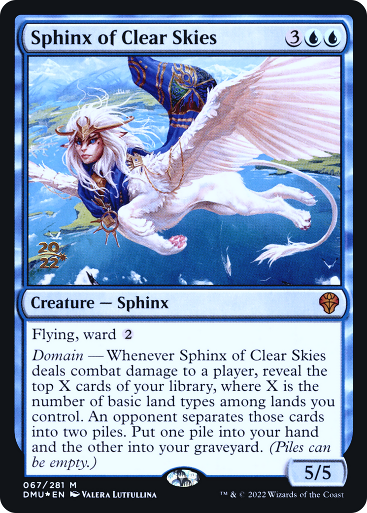 Sphinx of Clear Skies (PRE-67S) - Dominaria United Promos (Prerelease) Foil