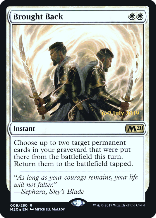 Brought Back (PRE-009) - Core Set 2020 Promos (Prerelease) Foil