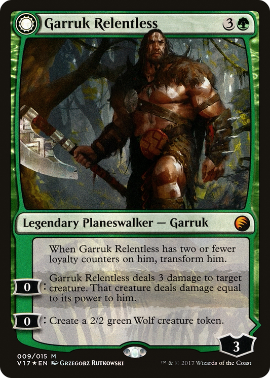 Garruk Relentless // Garruk, the Veil-Cursed (V17-009) - From the Vault: Transform: (Double Faced Transform) Foil