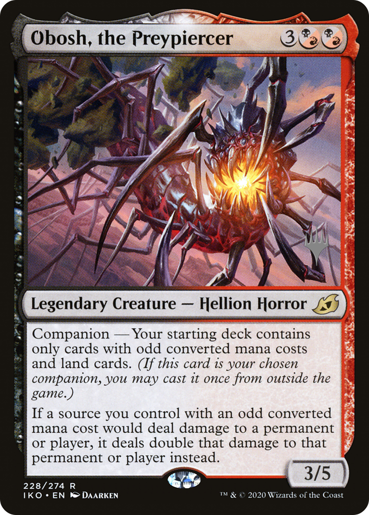 Obosh, the Preypiercer (PIKO-228P) - Ikoria: Lair of Behemoths Promos: (companion) Foil