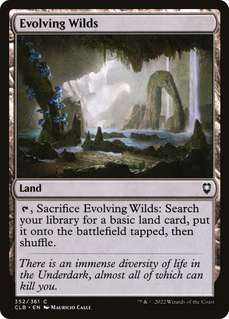 Evolving Wilds (CLB-352) - Commander Legends: Battle for Baldur's Gate Foil