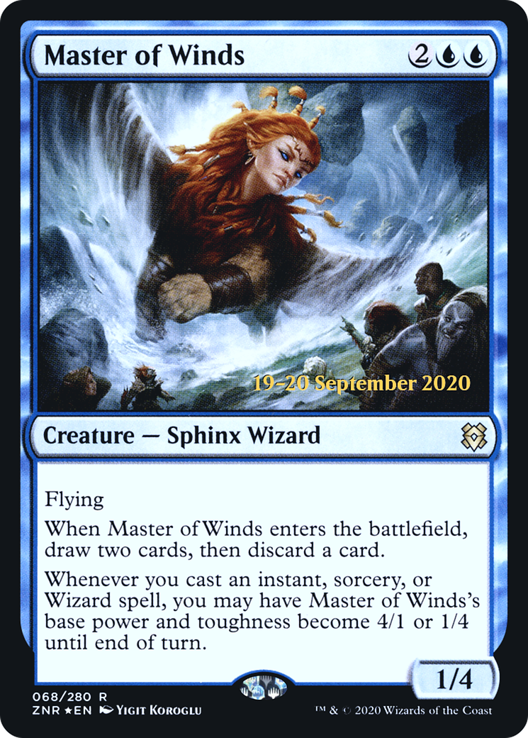 Master of Winds (PRE-68S) - Zendikar Rising Promos (Prerelease) Foil
