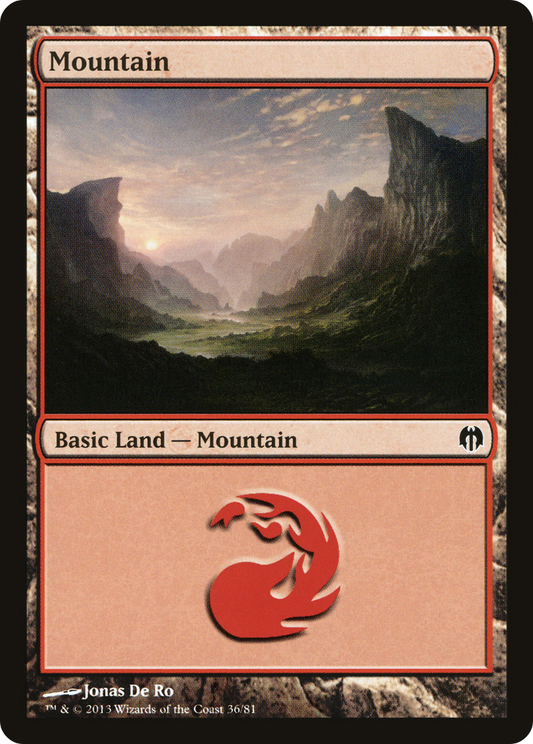 Mountain (DDL-036) - Duel Decks: Heroes vs. Monsters